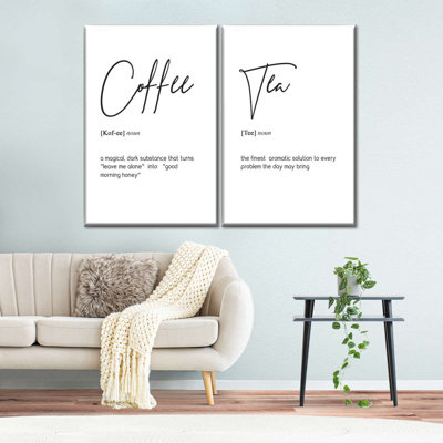 " Tea And Coffee Multi Piece Canvas Print " 2 - Pieces