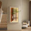 Décoration murale en grès avec éclairage DEL 3 couleurs réglable, plantes artificielles, vase en verre et statue de lapin