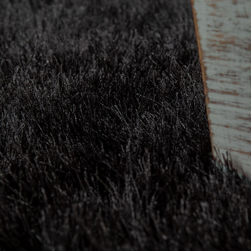 Tapis à poils longs gris anthracite Laurene, Rectangle 3 pi 11 po x 5 pi 7 po