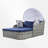 Freeport 52.4 " W Metal and Wicker Patio Daybed with Cushions-1537634566-1529181699