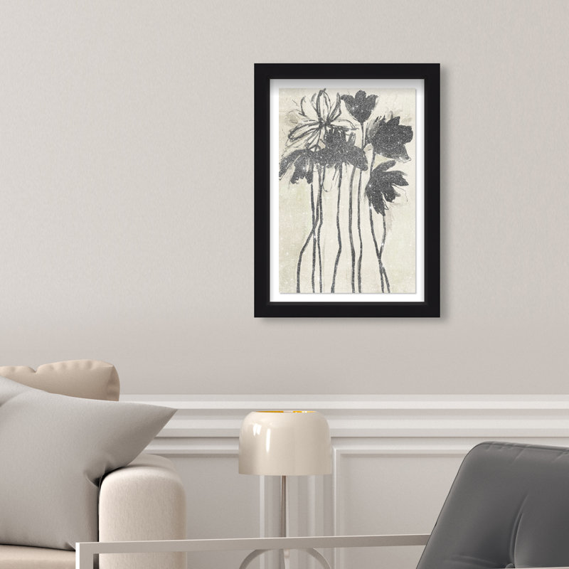 Flower Abstract Studio Shadowbox Floral & Botanical Print by Oliver Gal, Black Frame, 10 x 15, 37.5"H x 25.5"W