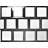 Frosted Reflections 8 in. x 8 in. Matte Glass Mirror Beveled Large Format Square Decorative Kitchen & Bathroom Wall Tile-36934155