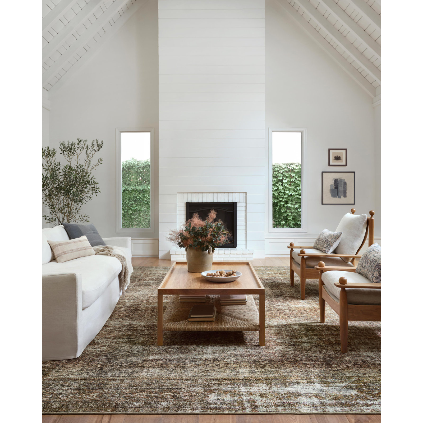 Amber Lewis x Loloi Billie Oriental Tobacco/Rust Area Rug, Runner 2' x 5'