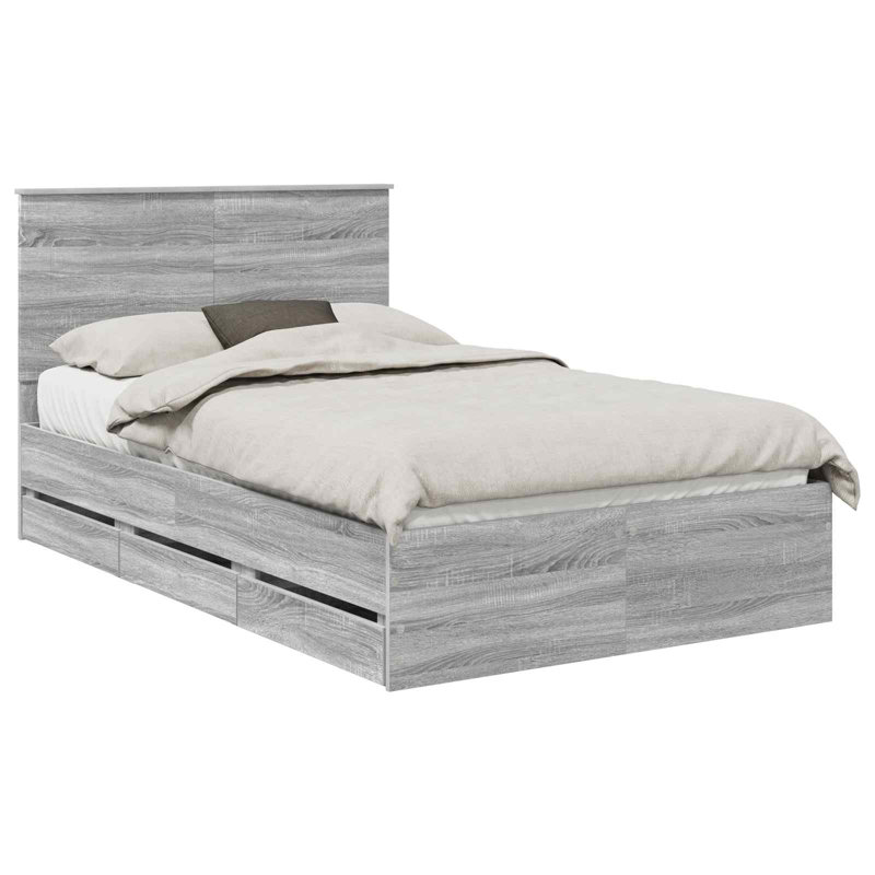 Bed, Small Double (4'), Grey Sonoma
