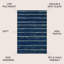 Tapis bleu marine / crème Rocus-19598927