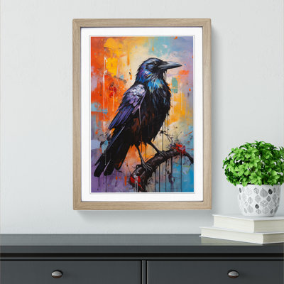 Raven Gestural - Framed Print