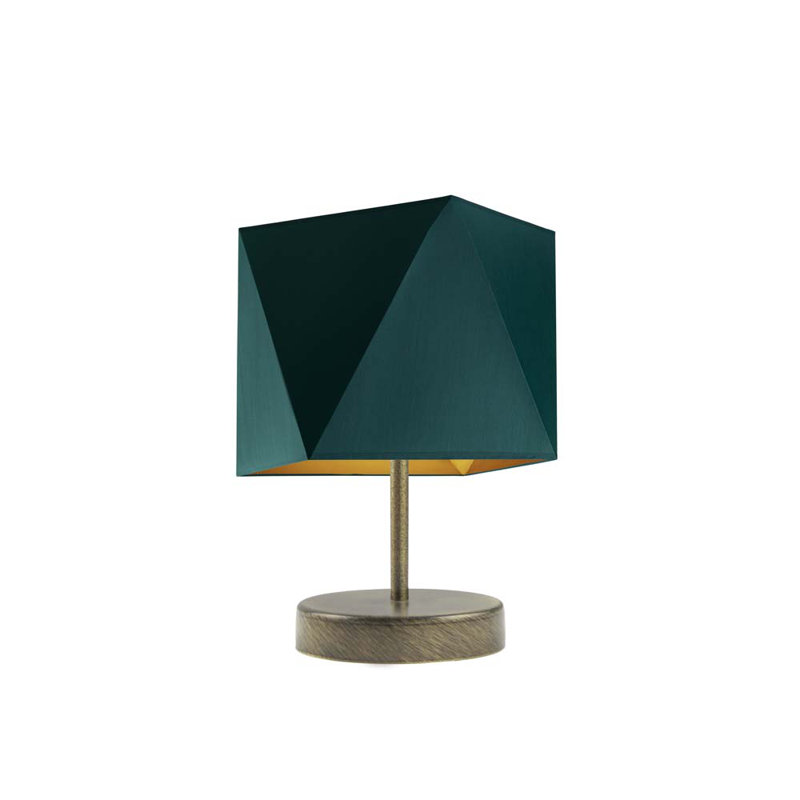 Capressa Metal Desk Lamp, Old Gold, Green