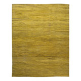 Yellow Flatweave Wool Rug - 10' x 13'