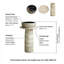 Homary 19.29'' Gray Fireclay Circular Bathroom Sink