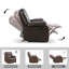 Fauteuil inclinable manuel moderne en similicuir respirant-973264640