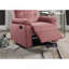 Fauteuil inclinable luxueux luxueux en velours rosé à mouvement mouvement 1pc