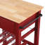 Chariot de cuisine de 23,5 po de largeur avec plateau en bois massif-66911365