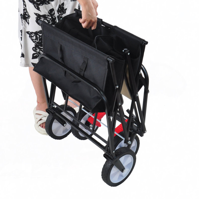 Chariot de plage pliable, Noir