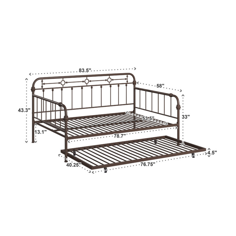 Thatcham Metal Daybed, Full