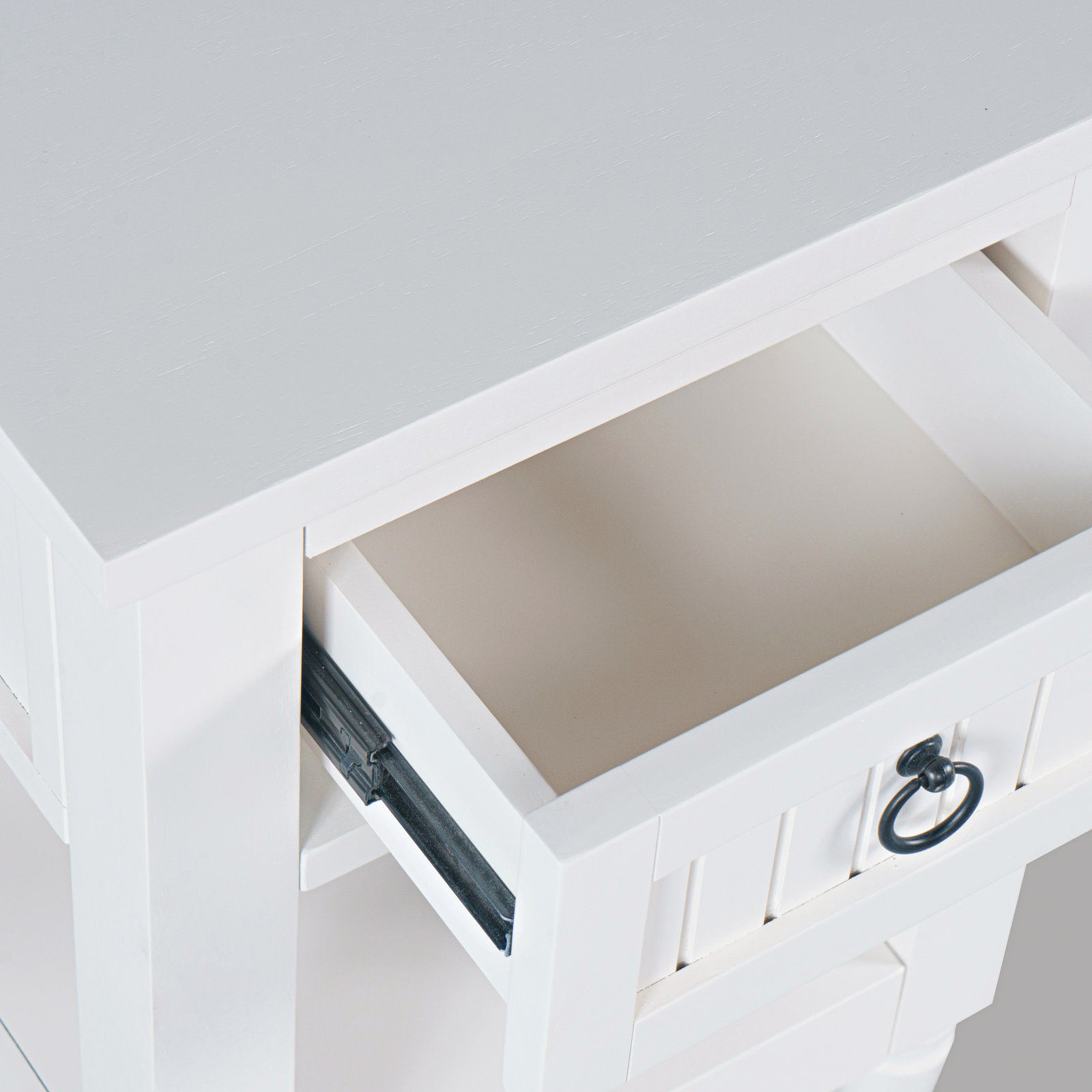 Alleya Chairside End Table, White