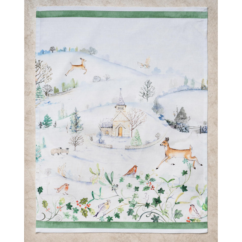 Maison d'Hermine Snowy World, ensemble de 3 torchons de cuisine 100 % coton - 51 x 70 cm