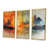 Toile avec cadre flottant or