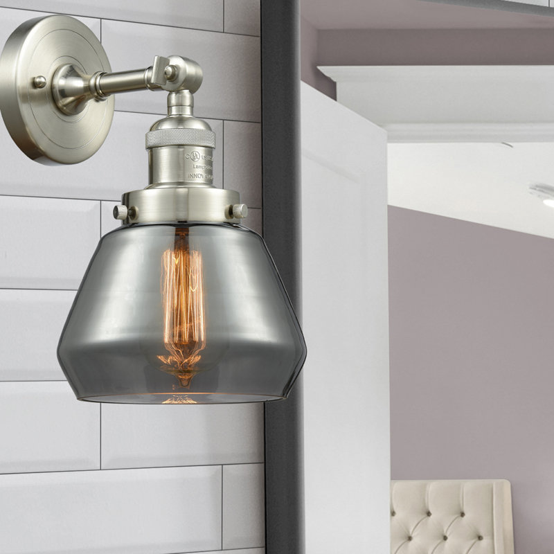 Chill Dimmable Vanity Light, 6 Watt Vinage LED Bulb, Plated Smoked, Brushed Satin Nickel