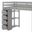 Lit mezzanine simple avec tiroirs et escaliers-2102937893