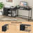 L-Shaped Computer Desk with Drawers & Shelves 81” Convertible Home Office Desk with Charging Station-2135933426