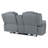 Yepez Grey Power Console Reclining Loveseat