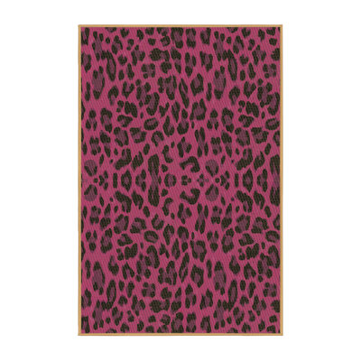 Tapis en laine noir / brun / rose