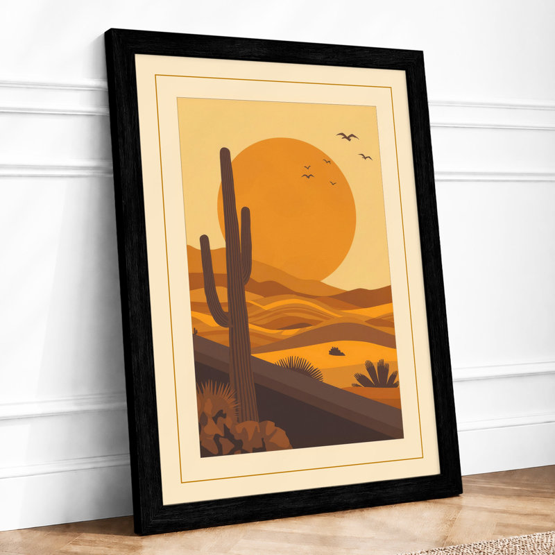 Desert Under Stars Rustic - Print, A1 - 84.1 x 59.4 cm, Black