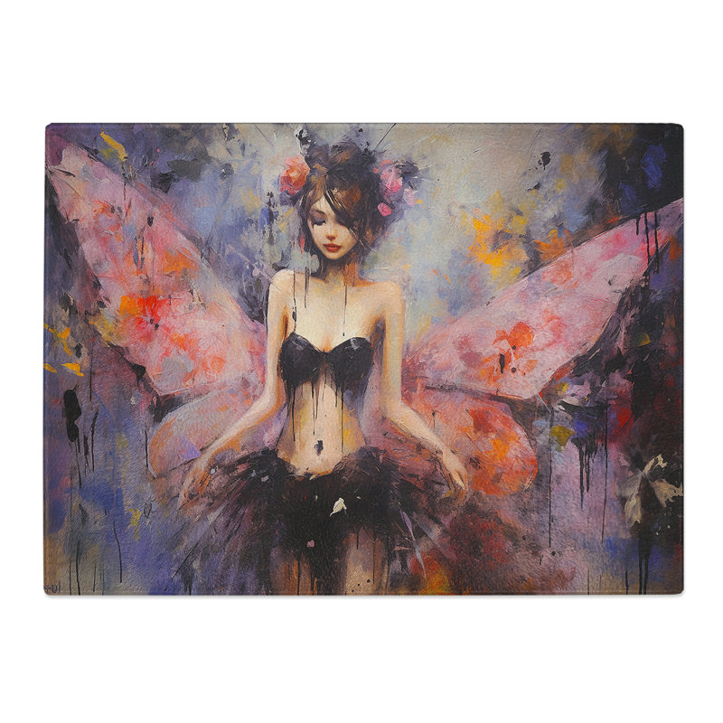 Fairy Expressionism  Glass Chopping Board