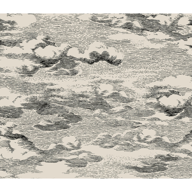 Rouleau abstrait Zyriel, Beige / noir