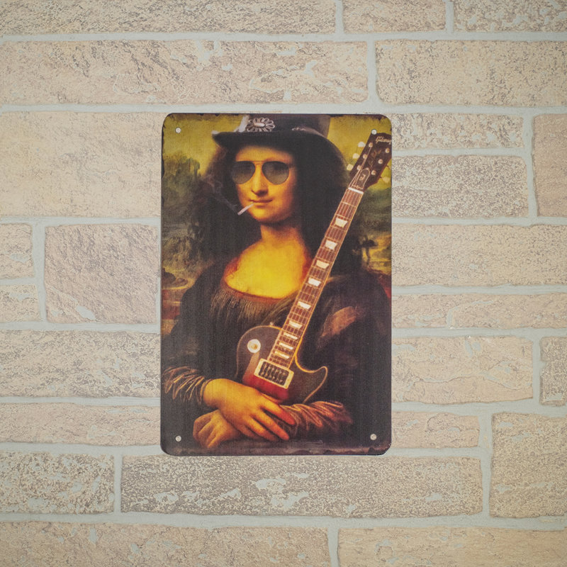 Funny Slash Mona Lisa Metal Sign Rock Music Bedroom Man Cave Bar Wall Art Decor Funny Slash Mona Lisa Metal Sign Rock Music Bedroom Man Cave Bar Wall Art Decor