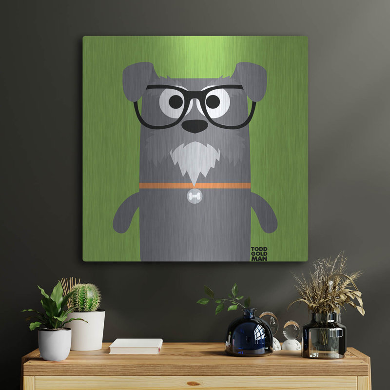 " Bow Wow Schnauzer " by Todd Art, 24" H x 24" W