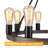 Myriane 8 - Light Brown/Black Wagon Wheel Chandelier, Modern Vintage Dining Room Chandelier for Living Room Foyer Entryway, Bedroom, Kitchen-114103426