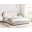 Waterbed Faux Linen LAVARDENS 200 cm Light Beige-112315207