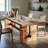 Rectangular Brown Solid Wood Dining Table-1680427769