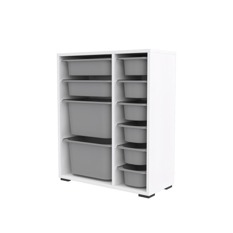 Armoire polyvalente moderne 27,4 po x 32,7 po x 11,8 po | 100% panneau de particules enduit de mélamine, épaisseur: 0,7 pouce | Comprend de nombreuses tablettes, une conception murale, une solution de rangement élégante et fonctionnelle pour la maison