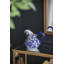 Pot en porcelaine bleu / blanc 7,7 po