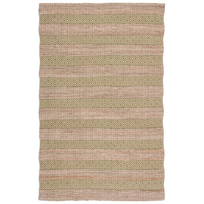 Sottile Geometric Flatweave Green/Natural Area Rug