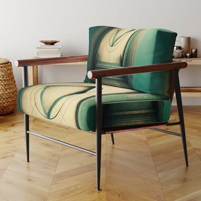 Intime illustrations dans des tons rétro délavés VI - Fauteuil rembourré contemporain, fauteuil d'appoint abstrait géométrique