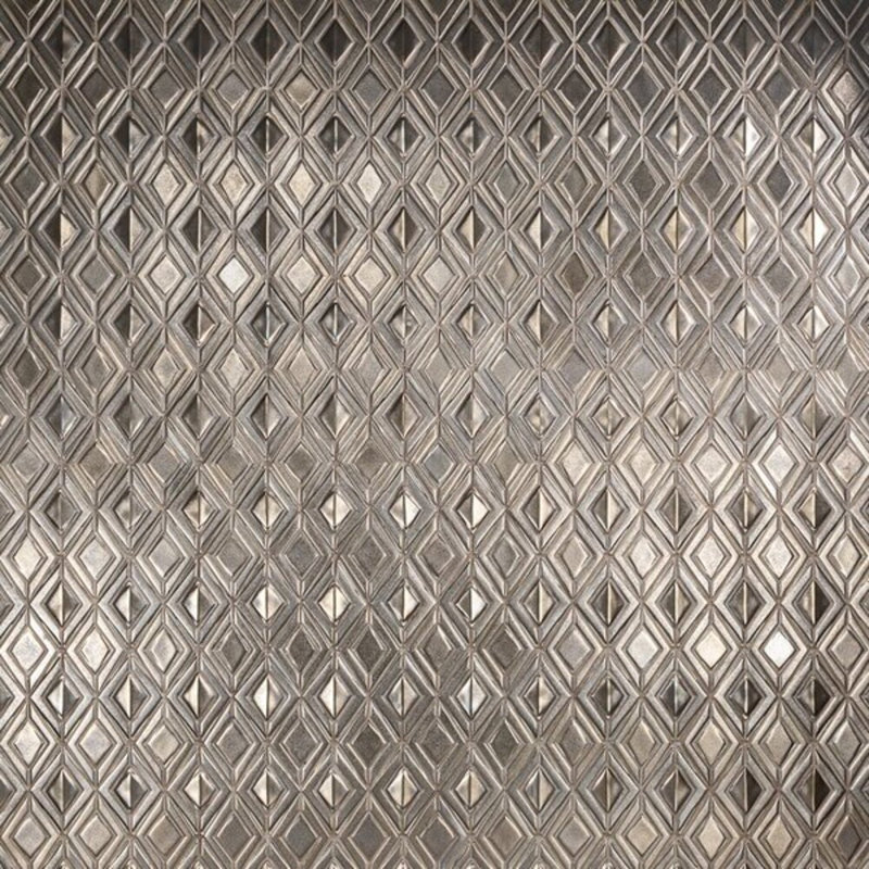 Nabi Jewel 3D Glossy Glass Mosaic Tile, Metallic Copper Brown