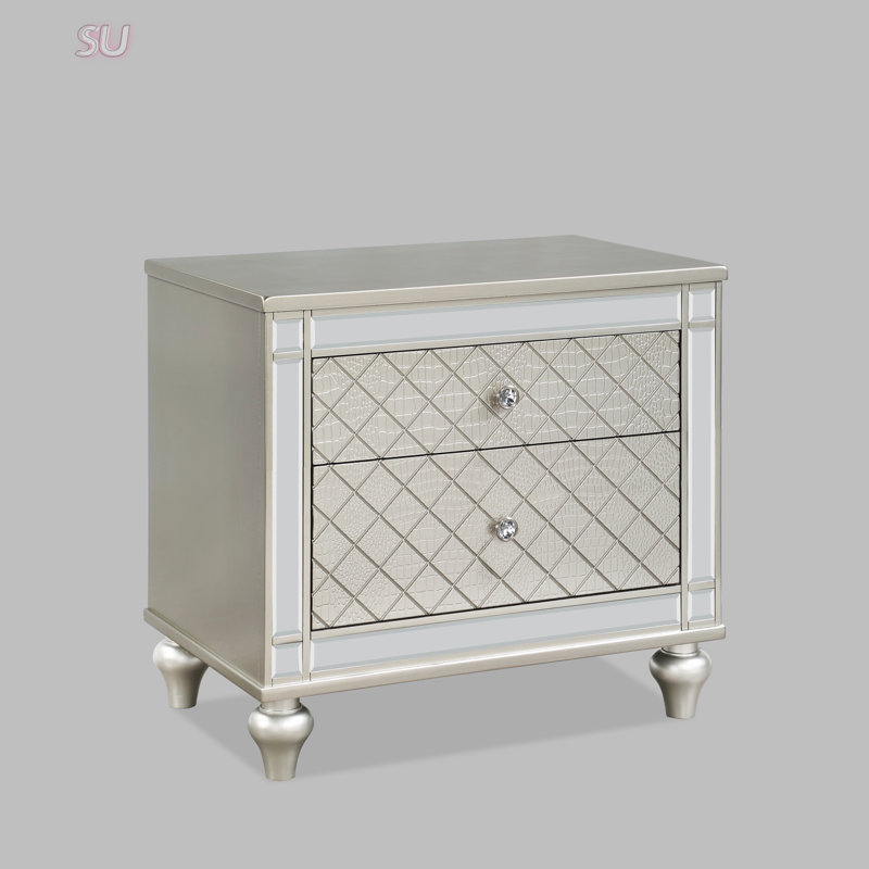 Table de chevet 2 tiroirs Glam