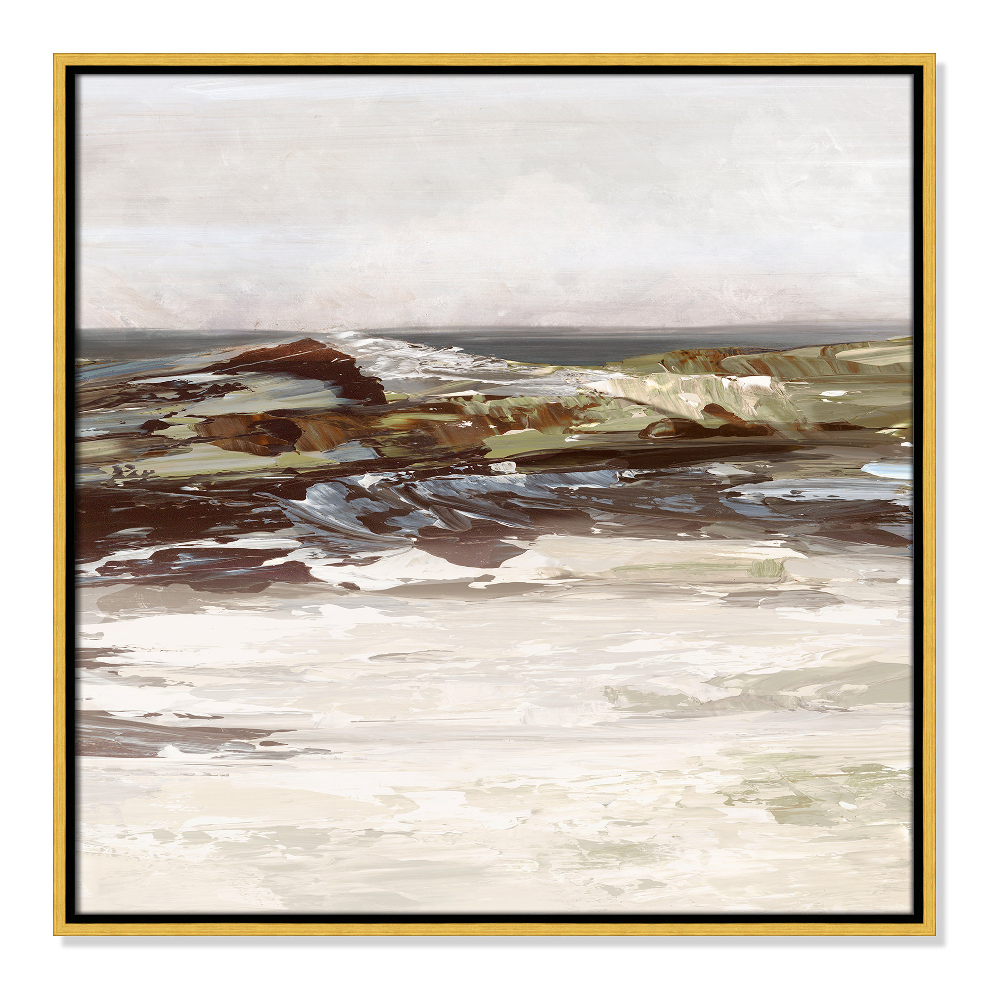 Stoney Peak Print by , 25.5" H x 25.5" W, Gold