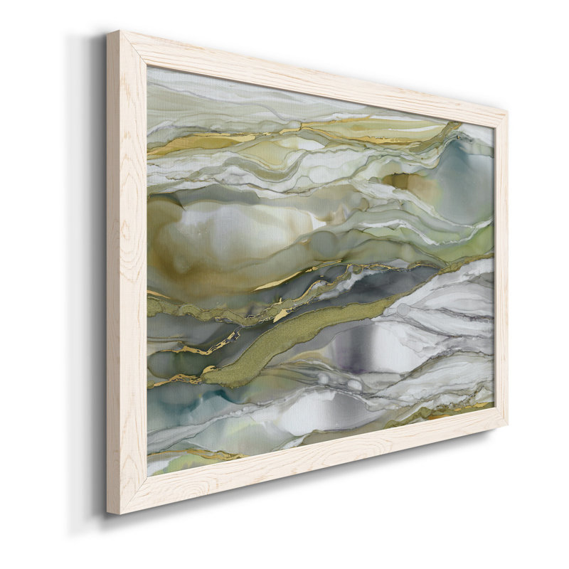 Verre marbré I - reproduction d'art sur toile, H 20 po x l 17 po x P 1,5 po, Blanc