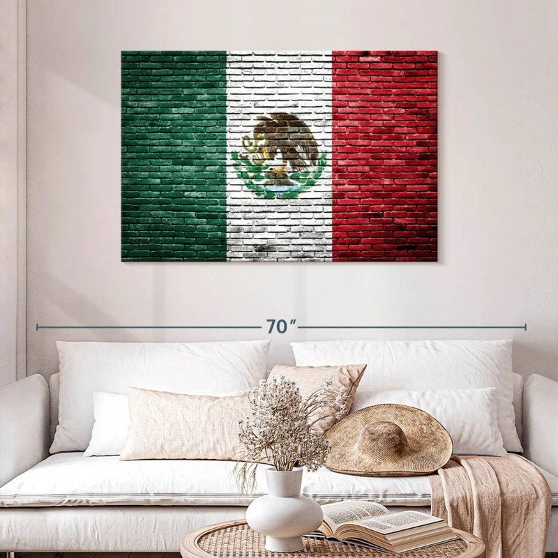 Drapeau mexicain Borges, H 30 po x l 45 po