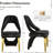 Luxury Modern Black Velvet Dining Room Chairs With Polished Gold Stainless Steel Legs Set Of 2