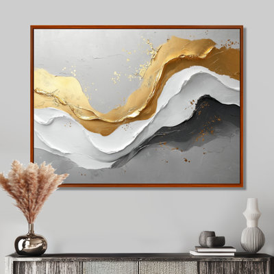 «Oplis Abstract Waves Of Introspection» en or et blanc