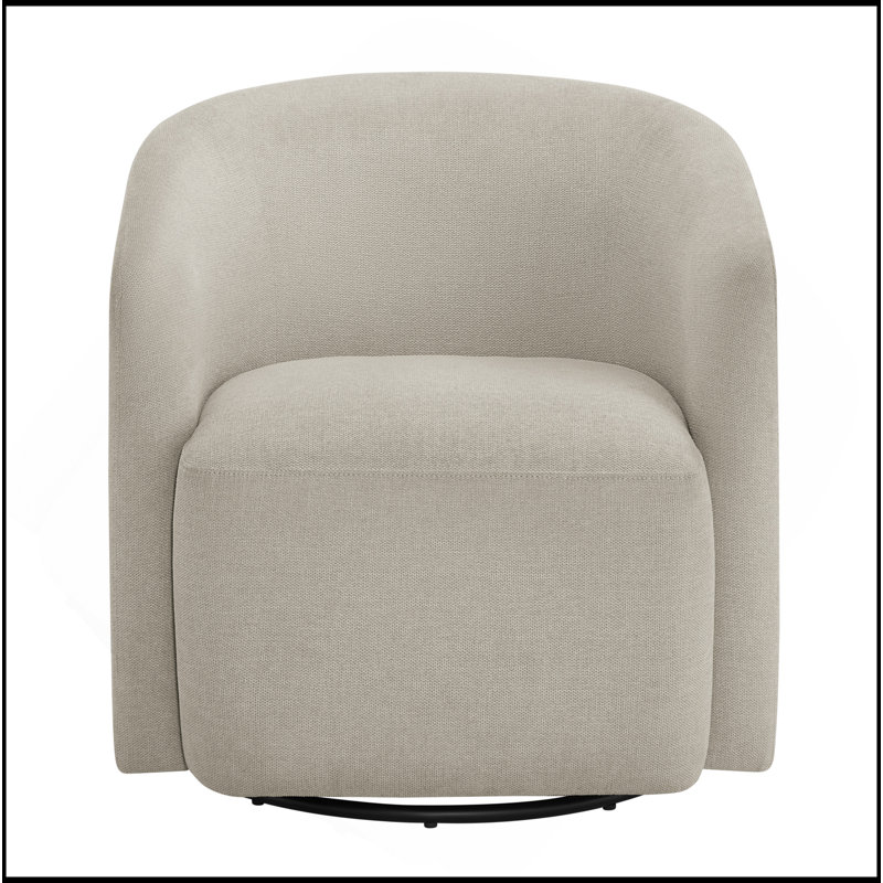 Fauteuil demi-tonneau pivotant, Beige