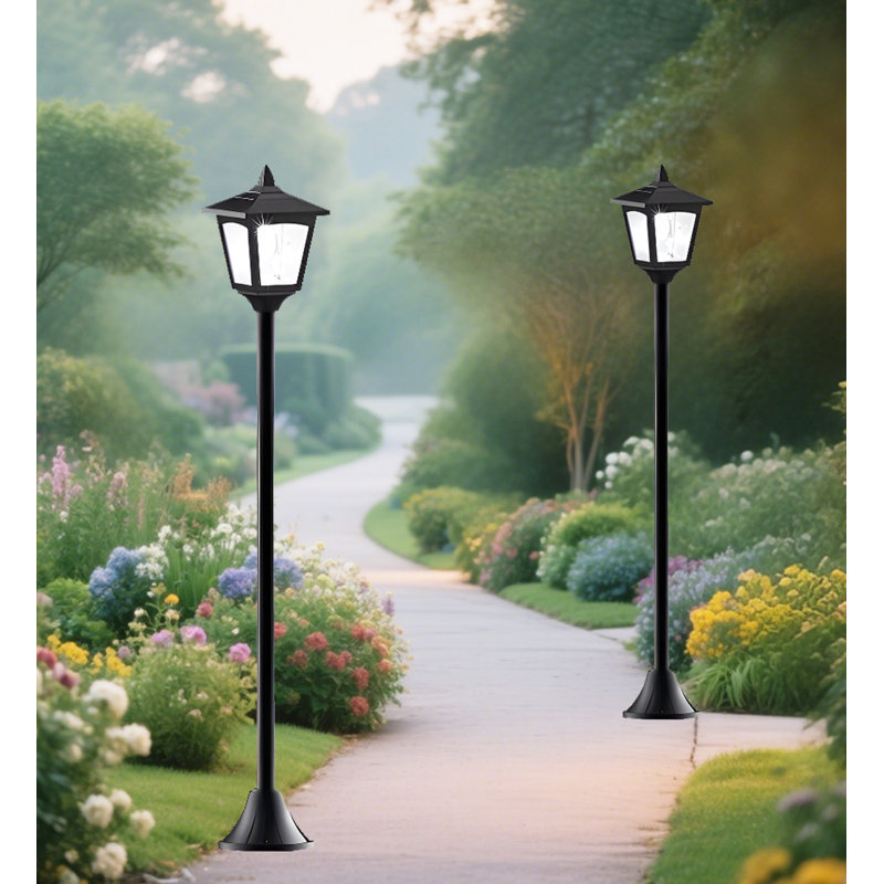 Paquet de 4 lampes de poteau solaires 40 po pour l'extérieur