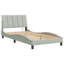 Structure de lit avec DEL sans matelas Hanko gris clair 39,4 po x 79,9 po-1616102492