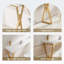 63" Modern White Kitchen Bar Height Dining Table Wood Breakfast Pub Table With Gold Base