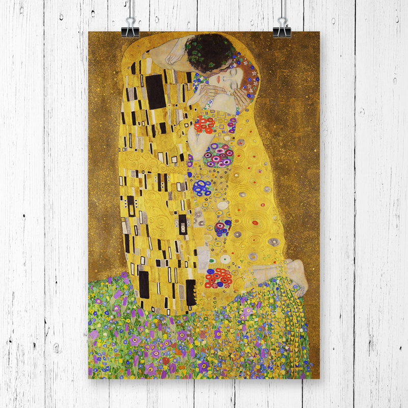 Gustav Klimt the Kiss - Frameless Print, 59.4cm H x 42cm W